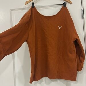 UT Austin off the shoulder sweatshirt